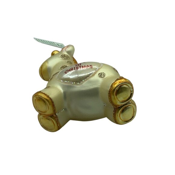 Old World Christmas OWC Babys First Christmas Giraffe Glass Ornament 4" with Box - Picture 8 of 10